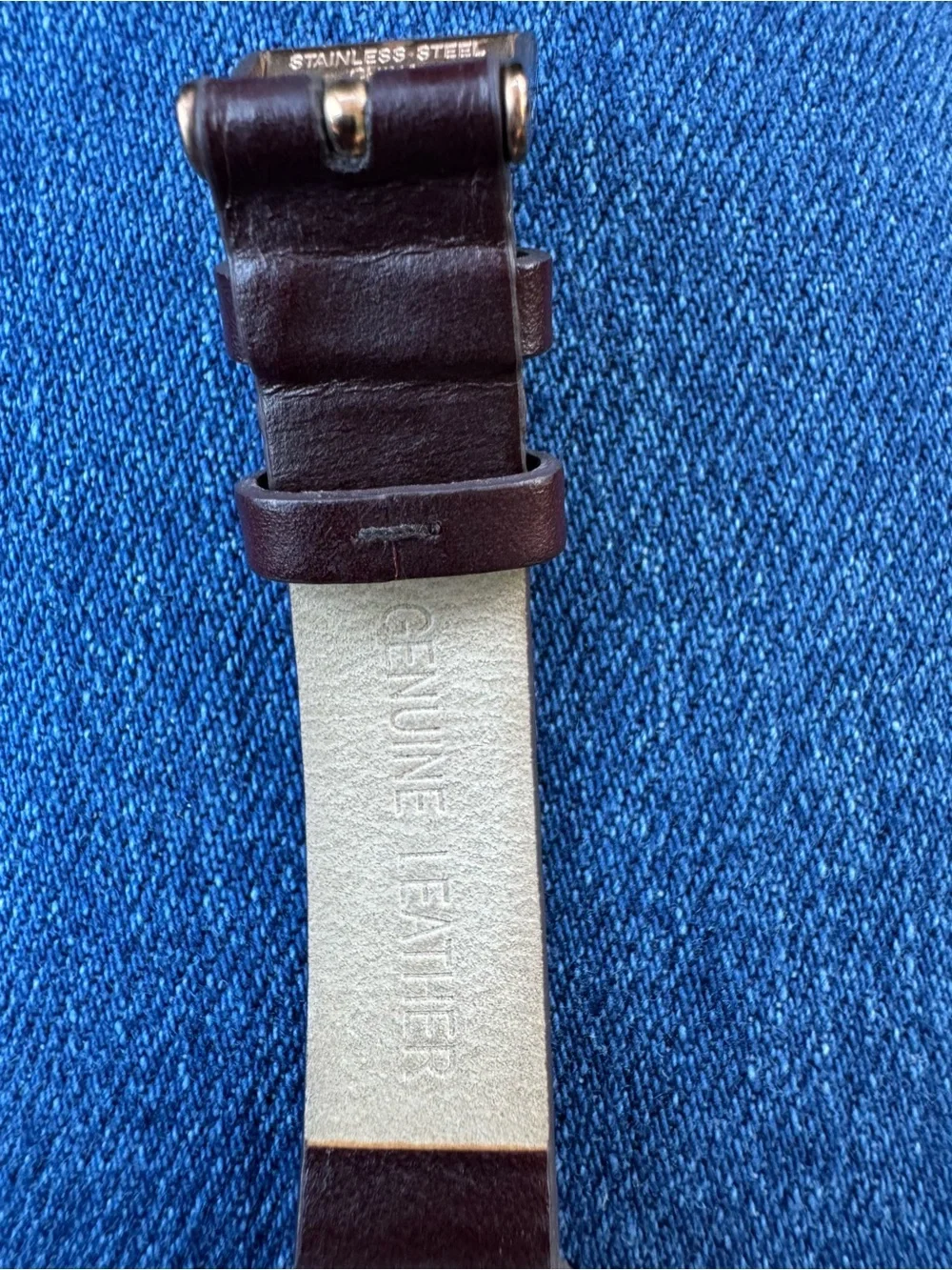 NIXON The Kenzi Leather “Skinny B*tch” Dark Brown and Gold Dainty Watch